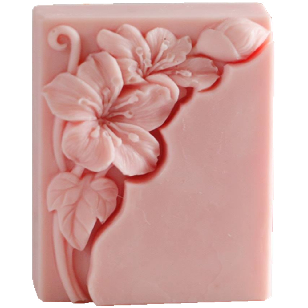 Soap Making Process - สวยดอกไม้สบู่แม่พิมพ์สี่เหลี่ยมผืนผ้า Blossom ดอกไม้สบู่ทําแม่พิมพ์สําหรับกระบวนการเย็นสบู่ทํา AROMA เรซิ่นปูนปลาสเตอร์หัตถกรรมแม่พิมพ์