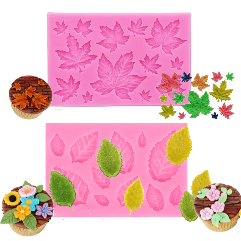 Soap Making Silicone Molds - Maple Leaf ชุดแม่พิมพ์ซิลิโคนสําหรับ DIY เค้กตกแต่ง Leaf