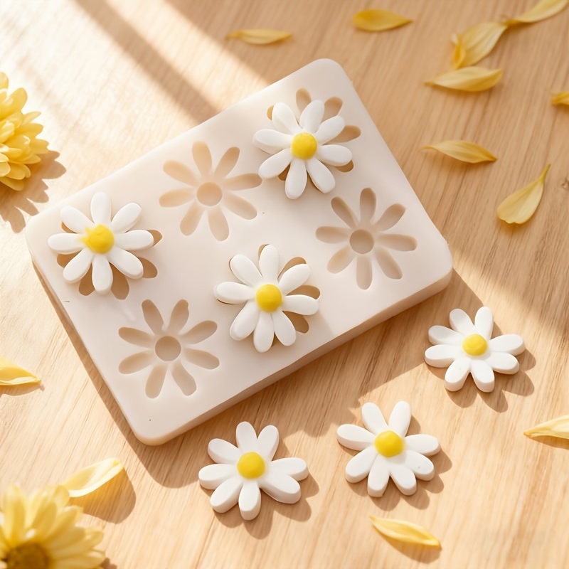 Soap Making Silicone Molds - แม่พิมพ์ซิลิโคน 3 มิติ ลายดอกเดซี่และดอกทานตะวัน 1 ชิ้น