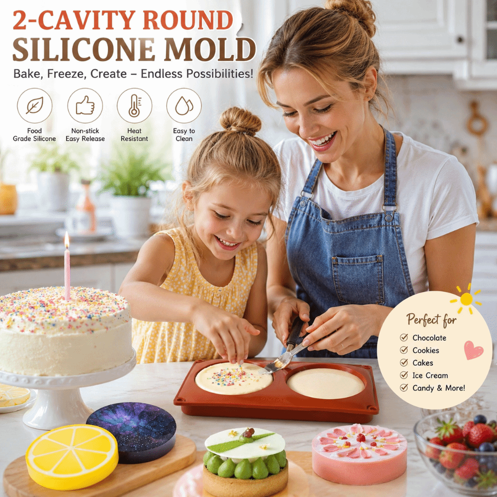 Soap Making Diy - แม่พิมพ์อบซิลิโคนรูปทรงกระบอกขนาดใหญ่ แม่พิมพ์ซิลิโคนทรงกลมแบบไม่ติด DIY อุปกรณ์ครัว แม่พิมพ์ทำสบู่ แม่พิมพ์ทำขนมหวาน