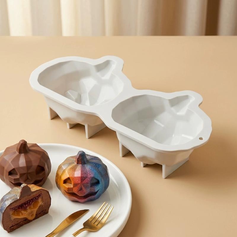 Soap Making Silicone Molds - แม่พิมพ์ซิลิโคนรูปฟักทอง 3 มิติ สำหรับทำของตกแต่งฮาโลวีน DIY ทำเทียน