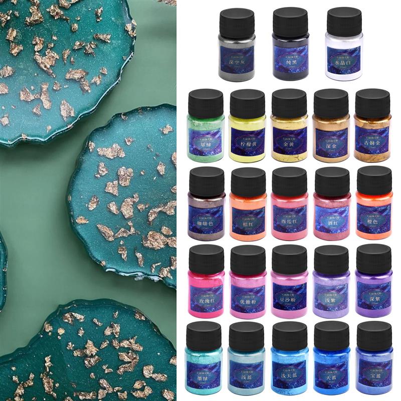 Mica Powder Colorant - 10g/ขวด Pearlescent ผงเรซิ่นสี Mica Mineral Powder