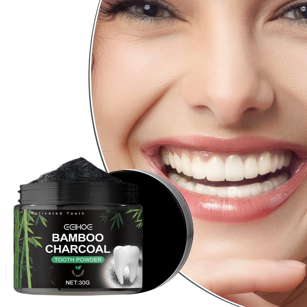 Activated Charcoal Powder - ผงฟอกฟันขาว, ผงทำความสะอาดฟันล้ำลึกด้วยถ่านกัมมันต์, น้ำยาขจัดคราบฟัน, ลมหายใจสดชื่นจากธรรมชาติ