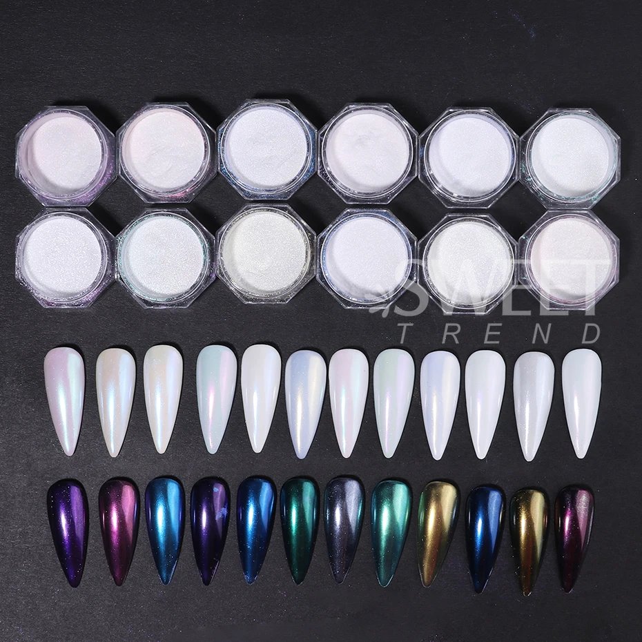 ผงกระจกเล็บชิมเมอร์ออโรร่า 12  - Mica Powder Colorant บทวิจารณ์และราคา