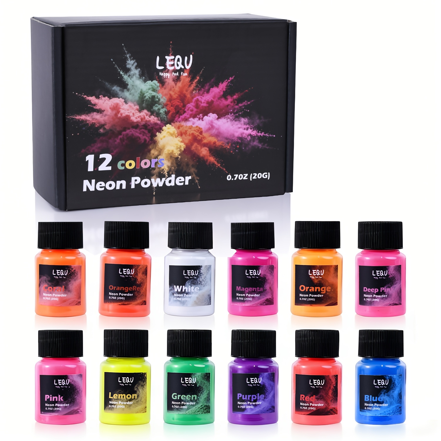 LEQU ผงสีเรซินนีออนเรืองแสง 12 - Soap Making Experiment บทวิจารณ์และราคา
