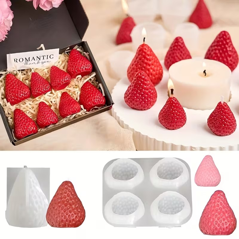 แม่พิมพ์เทียนซิลิโคนรูปสตรอว์เ - Soap Making Silicone Molds บทวิจารณ์และราคา