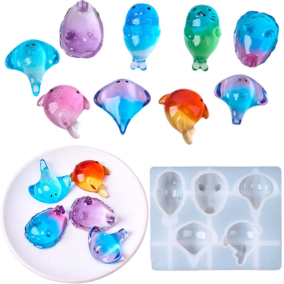 แม่พิมพ์ซิลิโคนรูปปลากระเบน 3  - Soap Making Silicone Molds บทวิจารณ์และราคา
