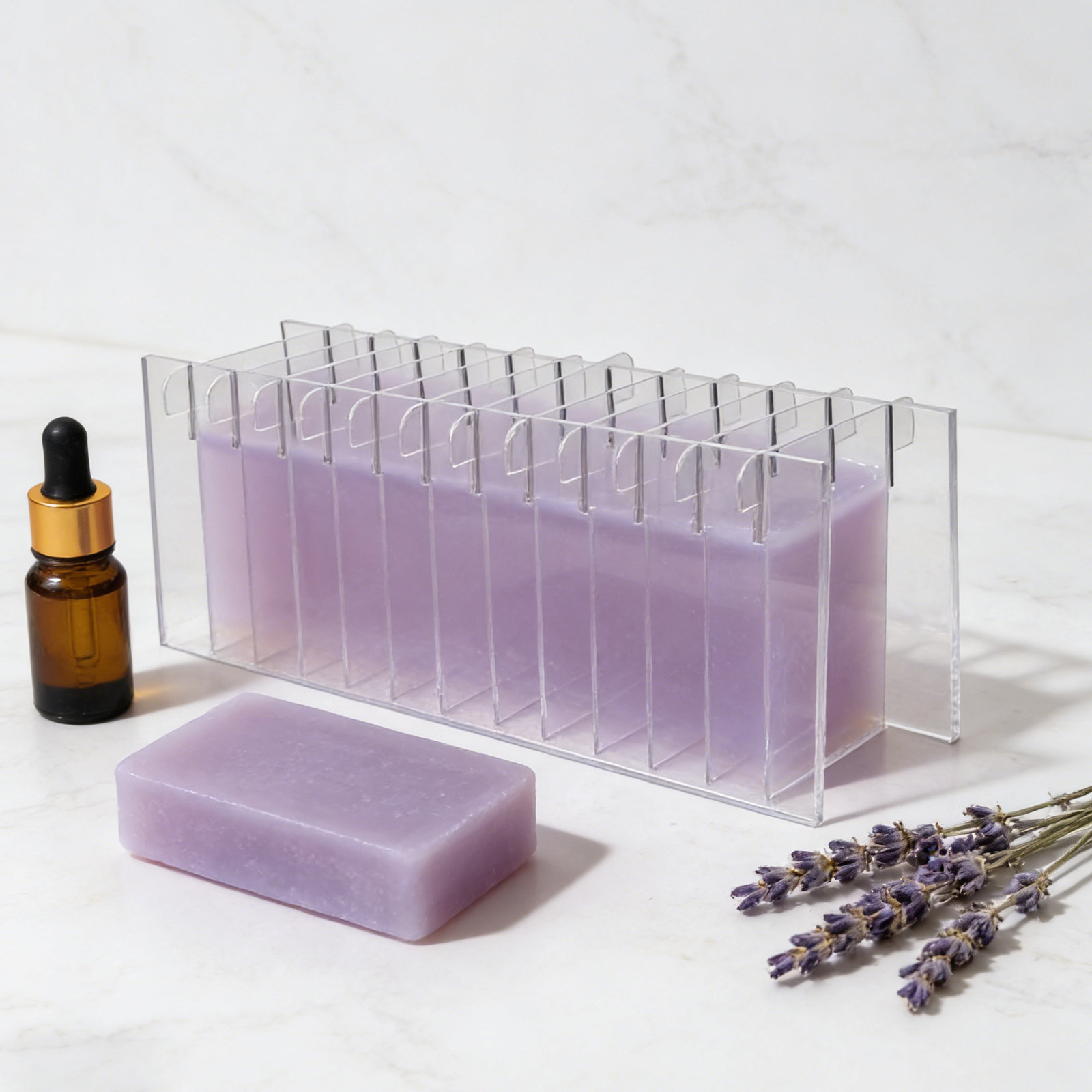 แผ่นอะคริลิคแบ่งสบู่สำหรับแม่พ - Soap Making Process บทวิจารณ์และราคา