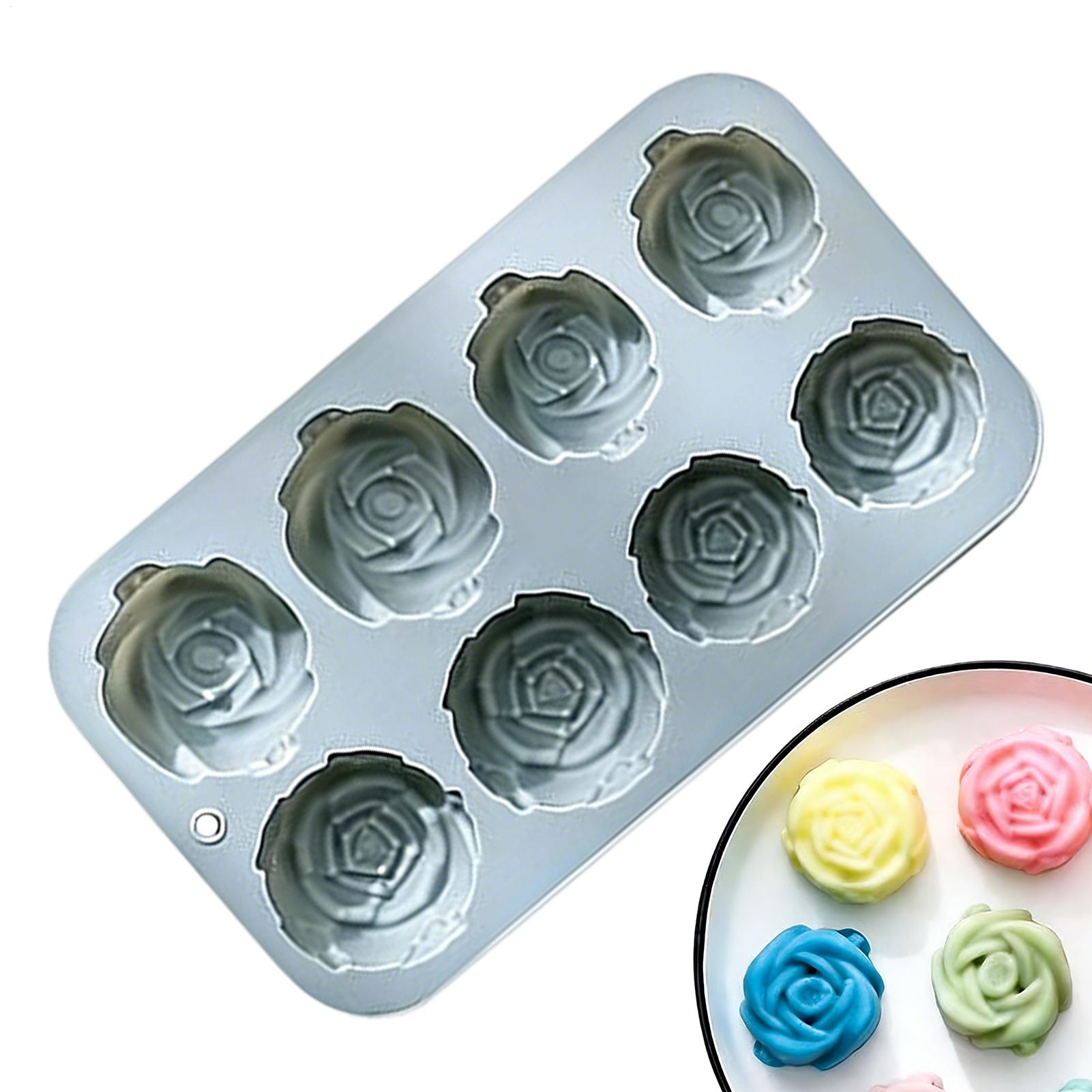 แม่พิมพ์ซิลิโคนรูปดอกกุหลาบ 8  - Soap Making Diy บทวิจารณ์และราคา