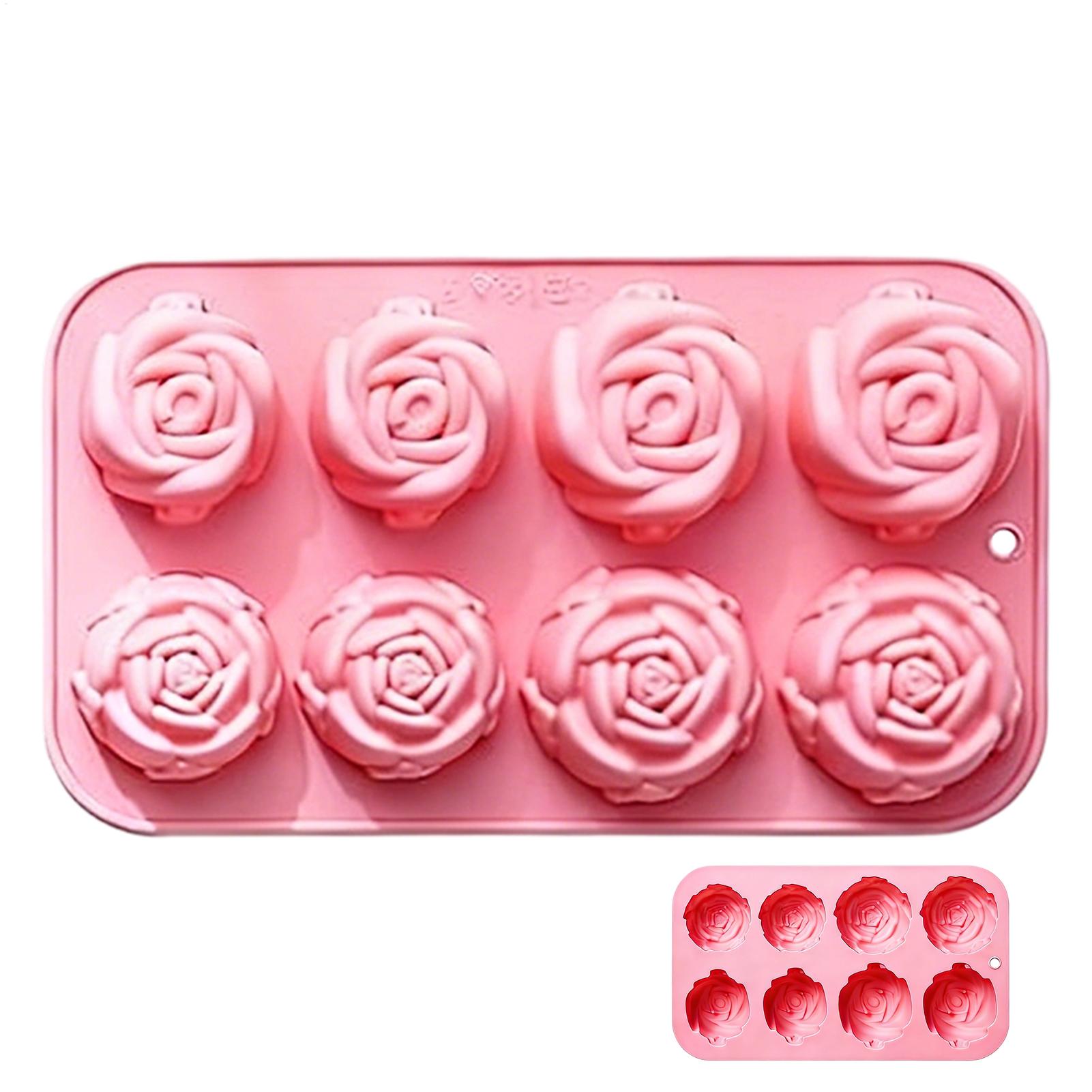 แม่พิมพ์ซิลิโคนรูปดอกกุหลาบ 8  - Soap Making Diy บทวิจารณ์และราคา
