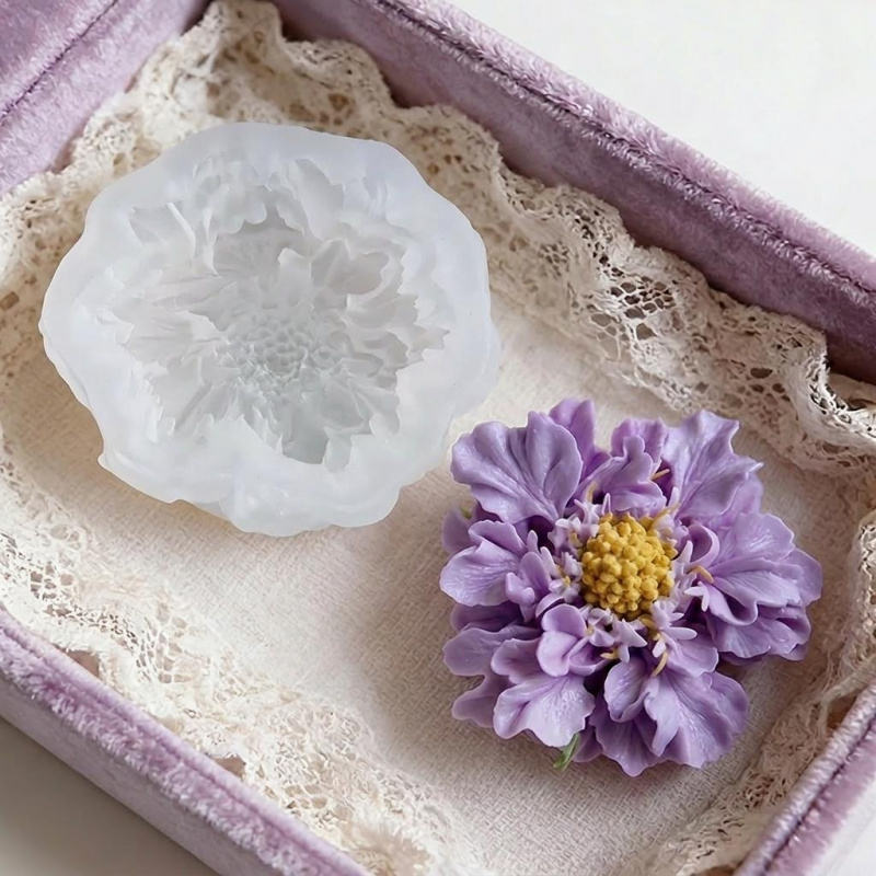 แม่พิมพ์ซิลิโคนรูปดอกไม้สีฟ้าแ - Soap Making Silicone Molds บทวิจารณ์และราคา