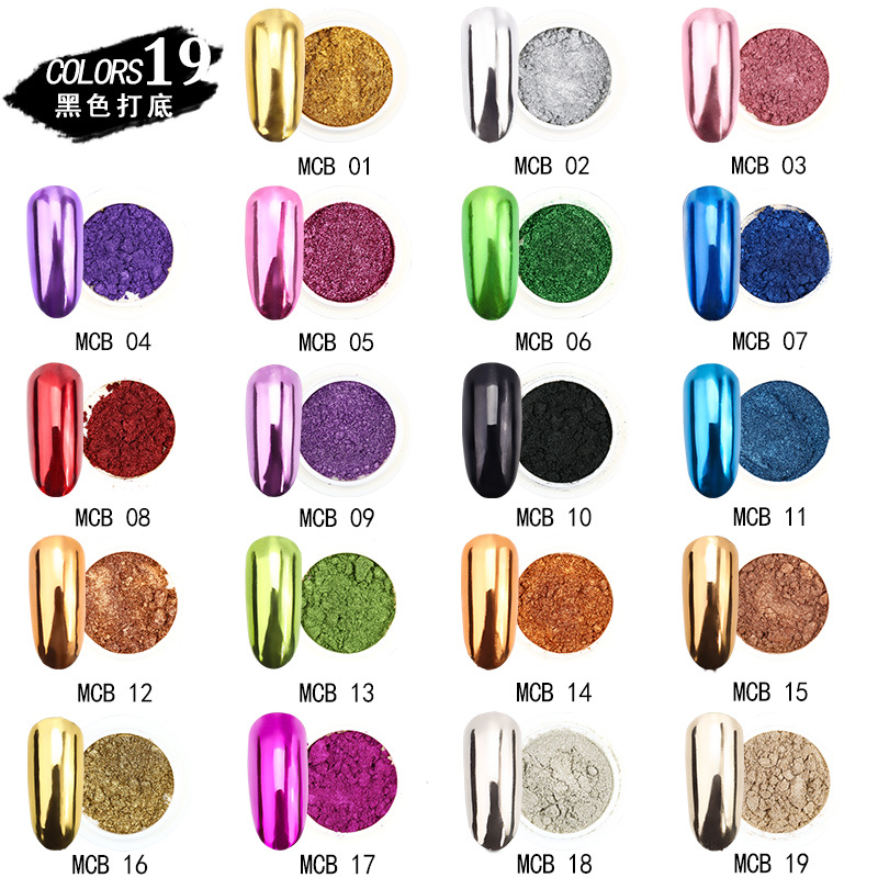 ผงกลิตเตอร์เล็บสีแดงเขียวโครเม - Mica Powder Colorant บทวิจารณ์และราคา