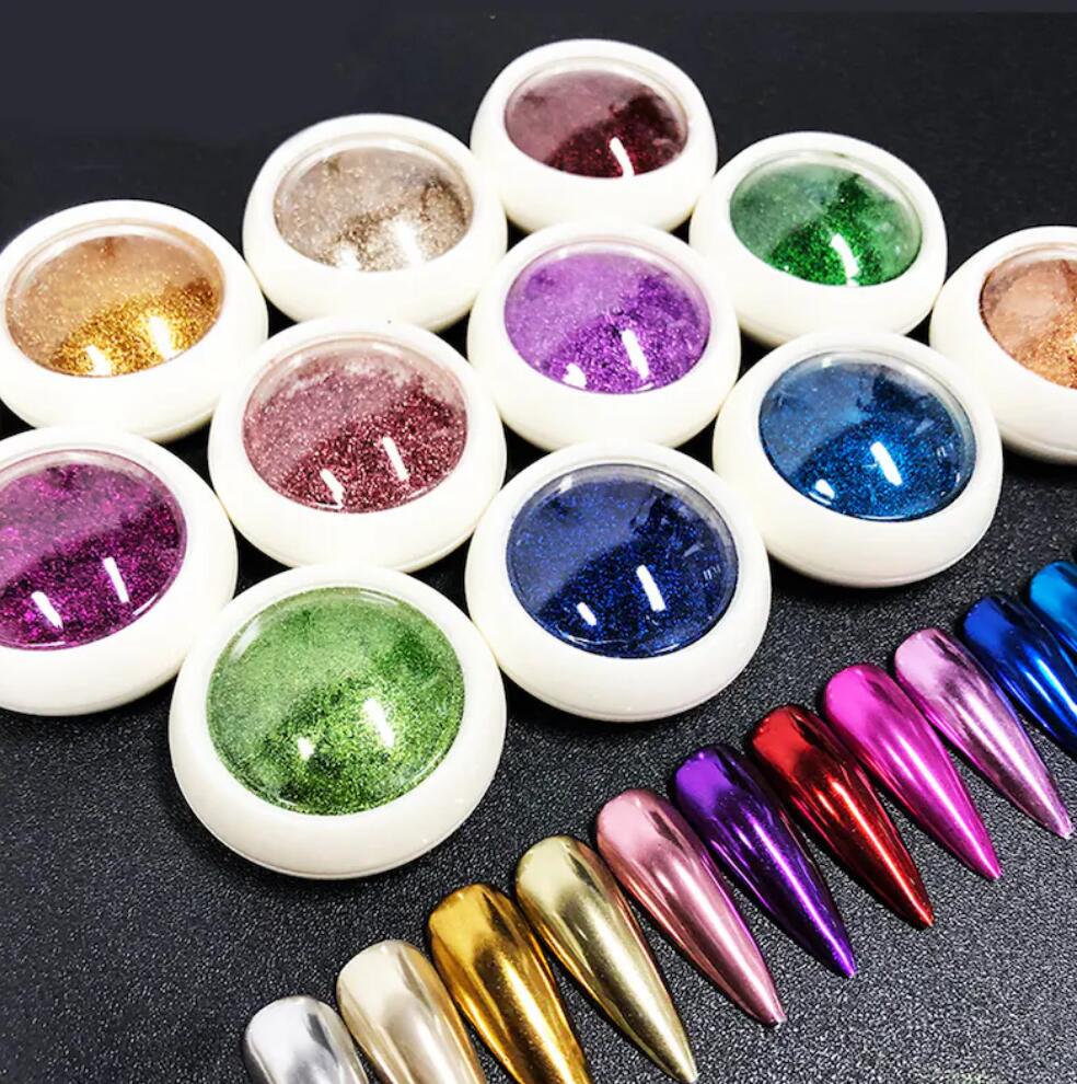 ผงกลิตเตอร์เล็บสีแดงเขียวโครเม - Mica Powder Colorant บทวิจารณ์และราคา